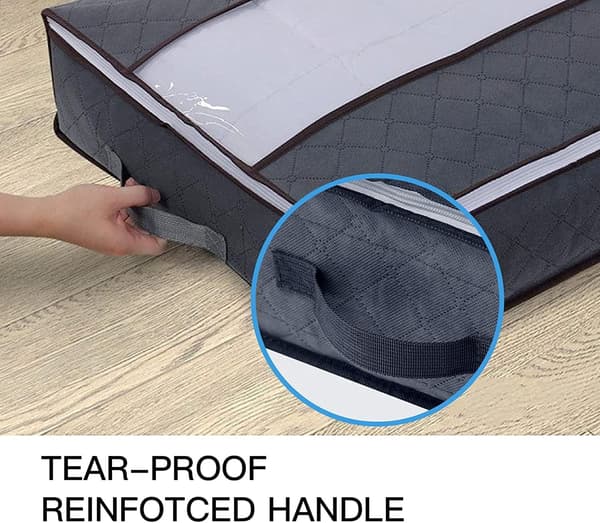 Underbed Förvaringsväska Set om 5, 90L Stor Non-Woven Underbed Förvaring