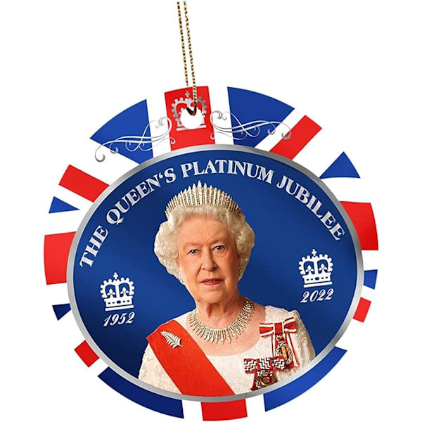 Nøglering med dronningdesign - Platinjubilæumsvedhæng, London Bus-logo