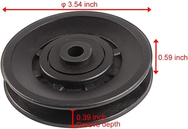 90 mm:n Universaali Laakeripyörähihnapyörä Kaapelinkoneille Kuntosalille Extra E