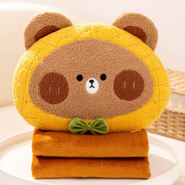 （Bear）Plush Leksaksdjur Fruktkuddefilt