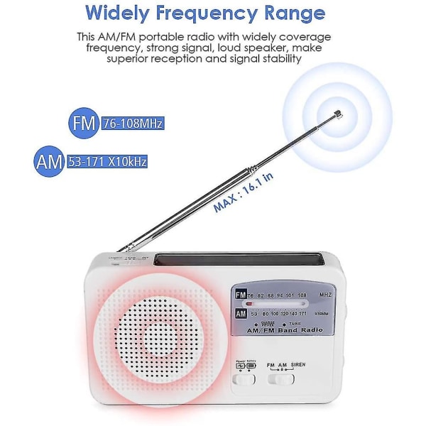 Dww-am Fm Noaa Radio Handvev Dynamo Solar Powered Radio Mu DXGHC