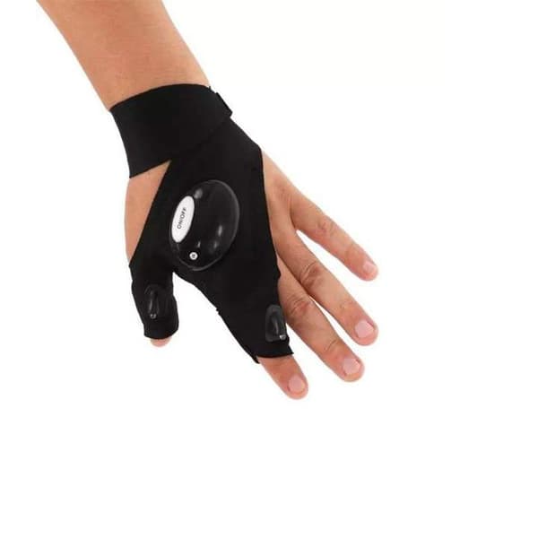 GLOVET: Handske med integrerade LED-ficklampor, ett par