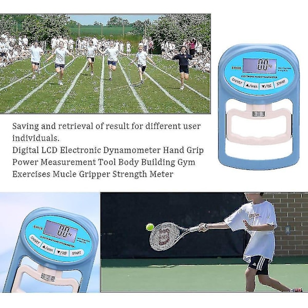 Håndholdt 120 kg Digital Dynamometer Gripstyrkemåler Automatica