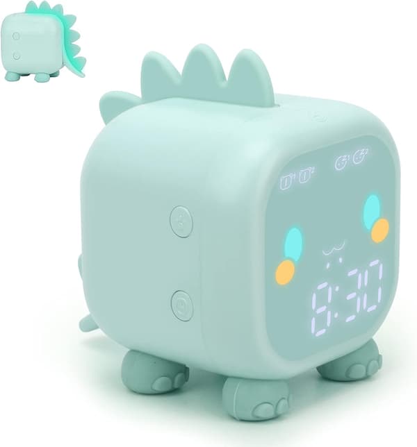 1 Styk Grøn Lille Dinosaur Børneværelse Digital Vækkeur, S