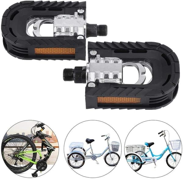 Fällbara Pedaler, 1 Par Dubbla Fällbara Cykelpedaler för Landsvägscyklar