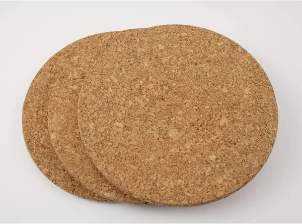Varmeunderlag - sæt af 3 træunderlag - diameter 10 cm