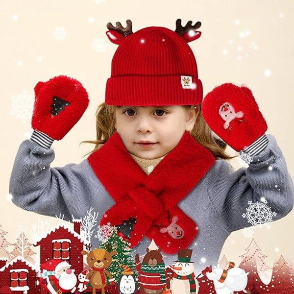 Børns julehue nytårsgave rådyr varm baby ny hat sca