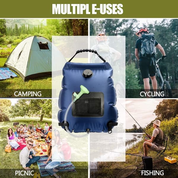 Dewenwils Solvarmt Brusepose Camping, 20L Solvarmt Brusepose DXGHC