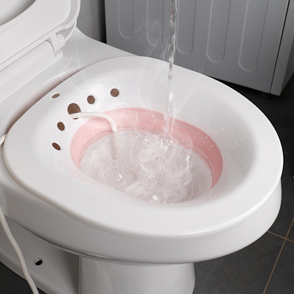 Ældre Postpartum Hæmorider Patient Toilet Sitz Bad Kar Bad Bidet Ny（Pink）