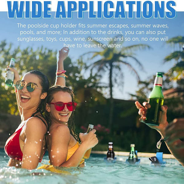 2 stk. Poolside Kopholder Pool Kopholder Til De Fleste Overjordiske P