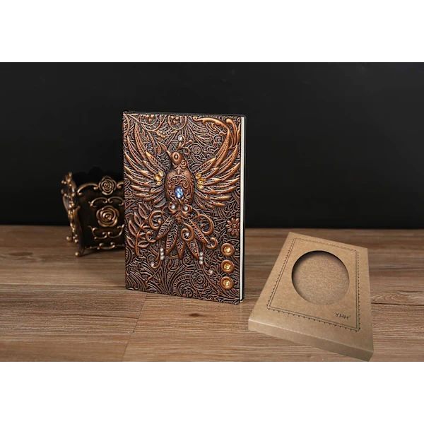 Rød bronze A5 dagbog, notesbog 21,2*4,2 cm, fin gave