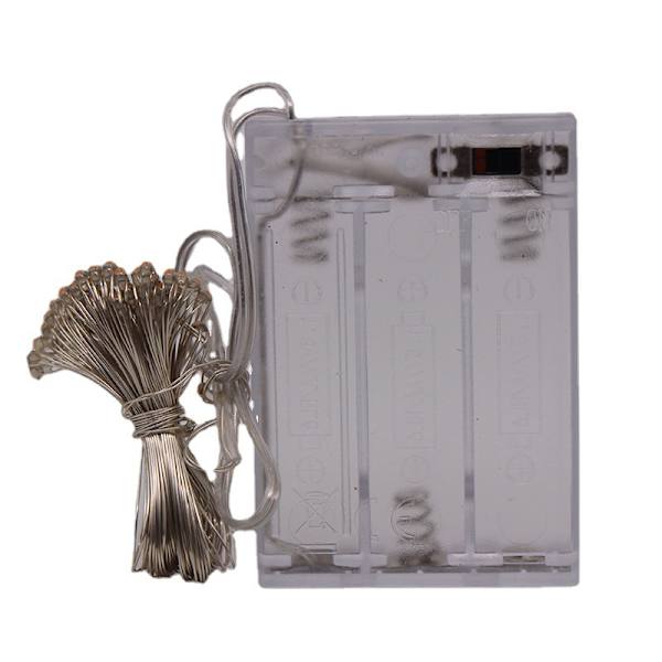 Batteridrivna 16.4Ft/5M 50 LED-ljusslingor Blinkande Jul
