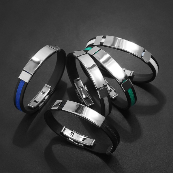 Titansteel armband med koreansk stil, isad, för män
