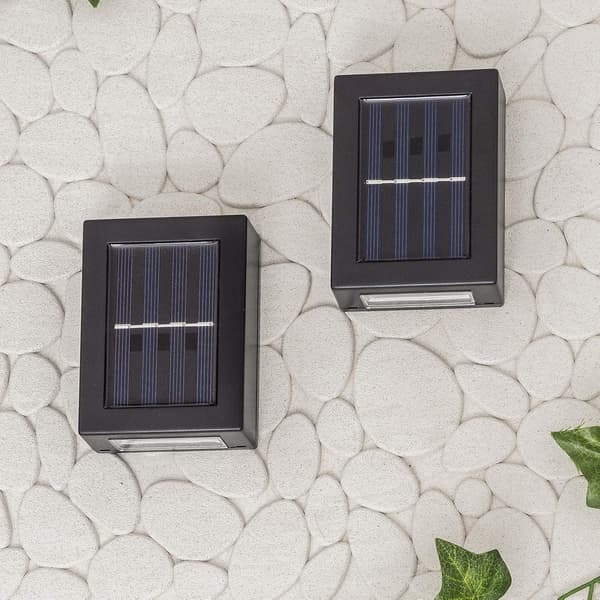 2-pack Solcellsbelysning för vägg, upp och ner, energisparande, vattentät
