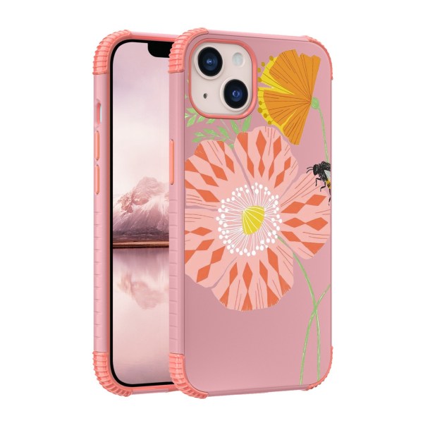 1 stk Rosa Bieblomster for iPhone 13 for kvinner - Komplett Fallbeskyttelse