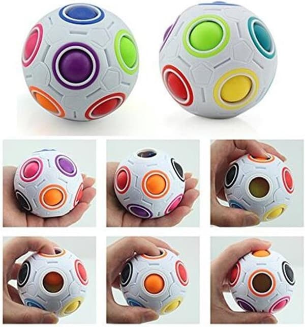 Magisk Ball Puslespill Terning Pop Regnbue Leke for Voksne Stressavlastning