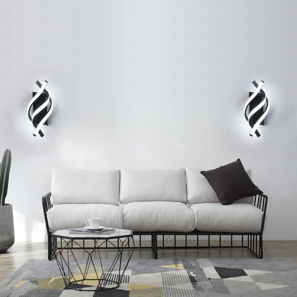 Indendørs væglampe, LED moderne væglampe 19W buet design, LED Wa
