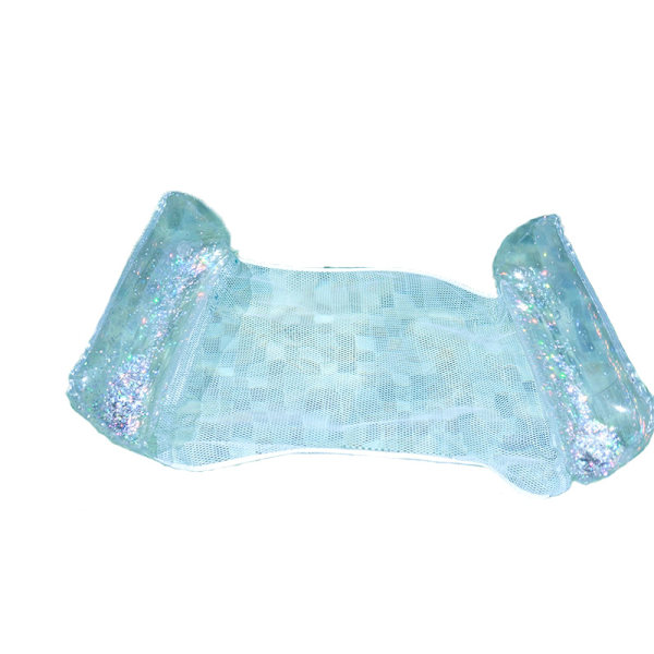 1 kpl (130*70 cm) PVC läpinäkyvä lepotuoli, taitettava puhallettava riippumatto kelluva rivi, sopii uima-altaaseen P