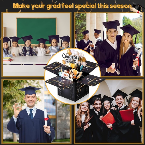 2 stk 3D graduering kort graduation pop up kort 2024 graduation gavekort popup lykønskningskort med konvolutter Gre
