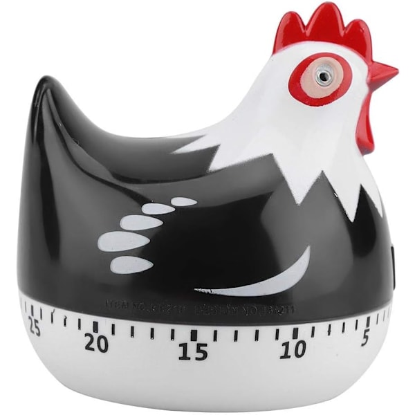 Svart tecknad höna kökstimer