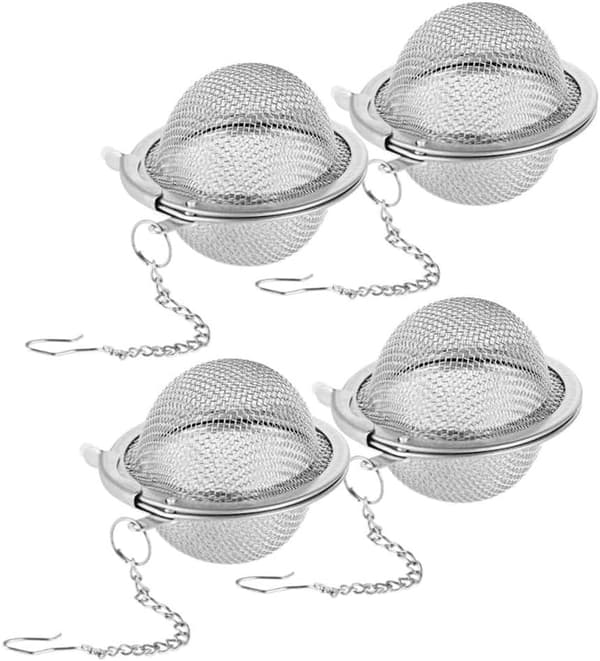 4 stycken rostfria tebollar, tesilboll, Stainl DXGHC