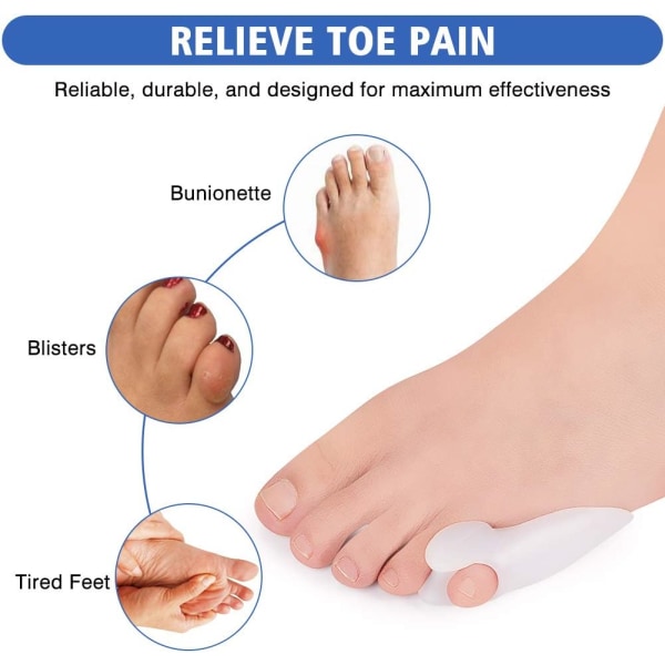 Toe Orthotics, 6-pack silikongel Small Toe Orthotics för män an