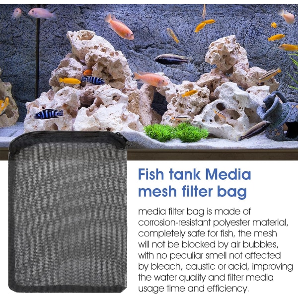 Akvarium Filterpåsar - Fisktank Media Mesh Filterpåse Hög Flöde F