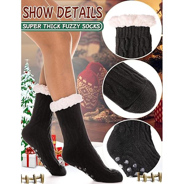 Damtofflor Fluffiga Sockor Fuzzy Mysiga Stuga Varma Vinter Mjuka Tjocka