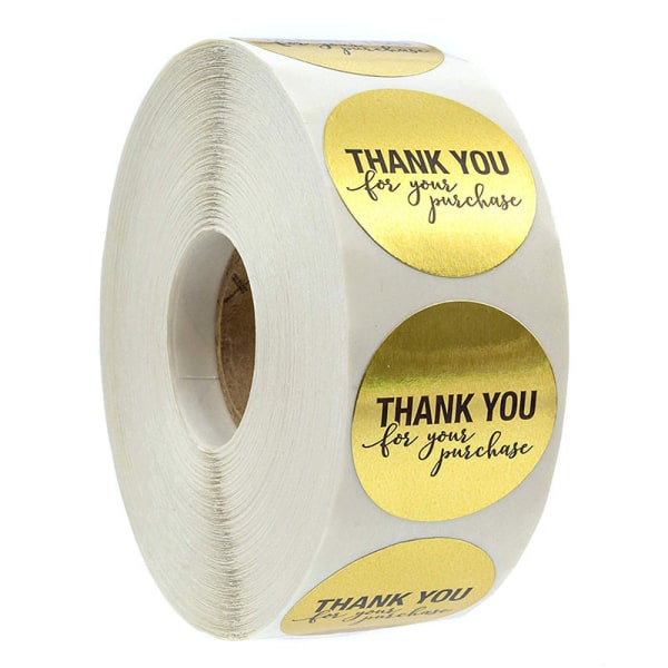 Gold Color Roll Through Baking Sticker Label Sticker 1.5 Inch