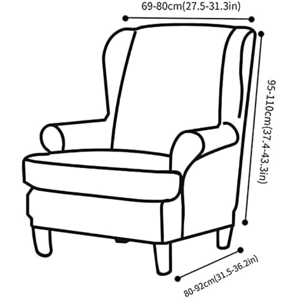 Wingback Stolskydd 2-Delar, Wingstolskydd Armstol