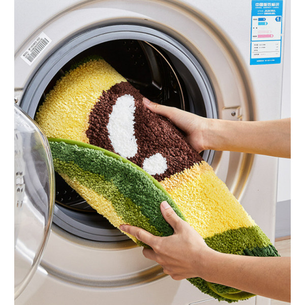 Flocket Avocado Gulvmatte Hjem Baderom Anti-Skli Matte Toalett