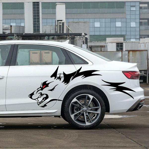 Takapään pyörät vinyylitarra kilpa-auto DIY auton korin grafiikkaa juokseva Wo