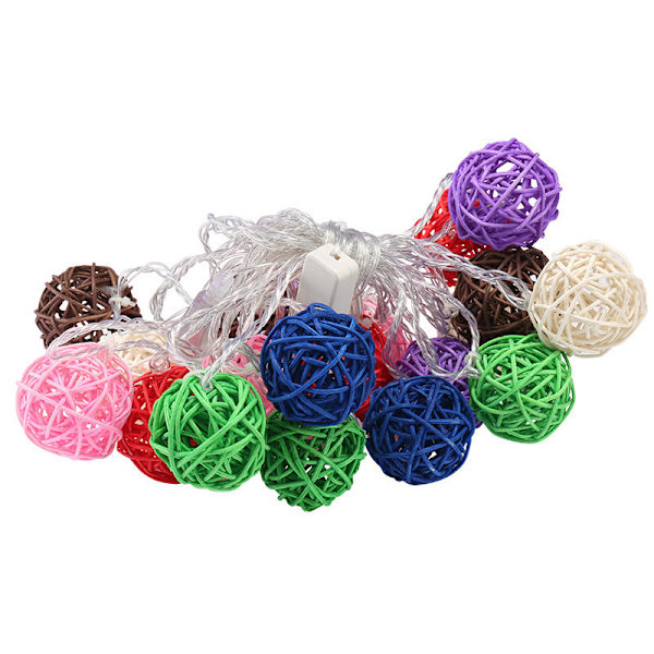 3m 20 pære USB rattan lampe Thai kugle streng lampe lanterne