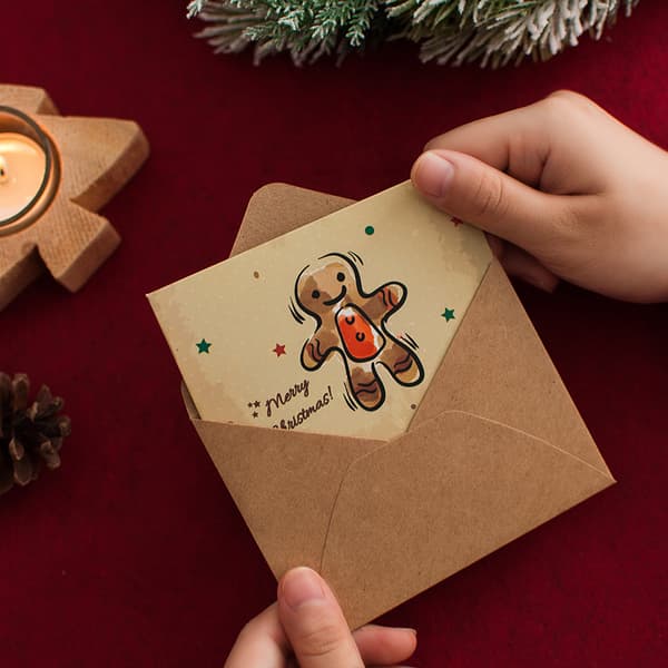 24 Stykker, God Jul Kort, Julekort Med Konvolutter
