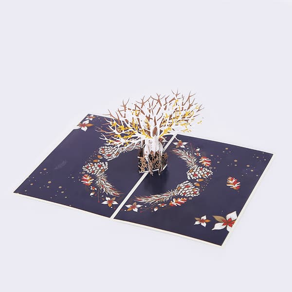 3D julekort, pop-up julekort, foldede tredimensionale