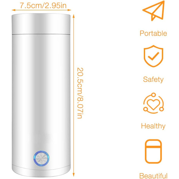 Elektrisk Kanden, 400ML Rejse Elektrisk Kanden, 3 i 1 Mini Kanden