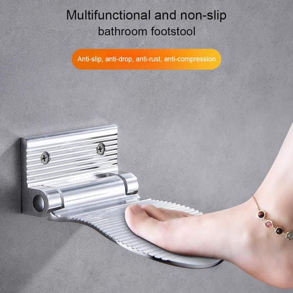 Dusjfotstøtte, Sklisikker, Foldbar, Benbarbering Dusjrom, Le