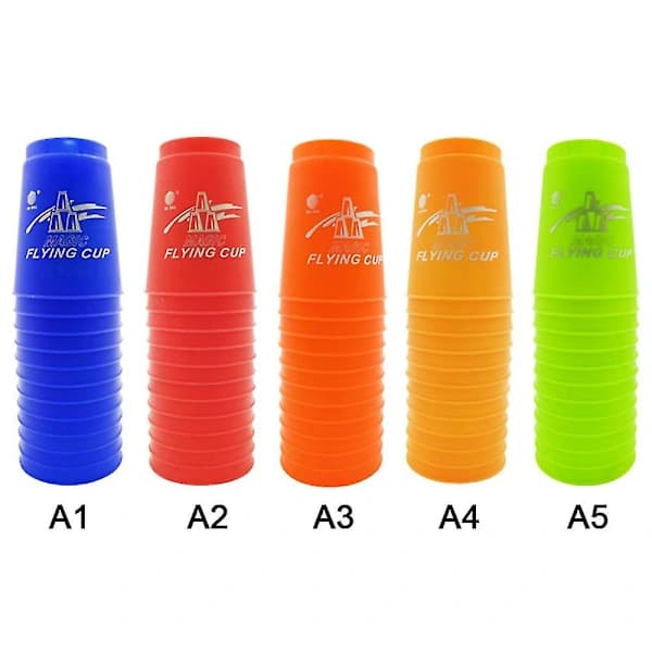 Speed Stacks | Officielt Sport Stacking Sæt - 12 Kopper Til Hastighedstræning Rejsefestspil A Grøn, A