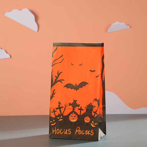 80 stk. 80g kraftpapirposer tote papirpose Halloween slikpose f