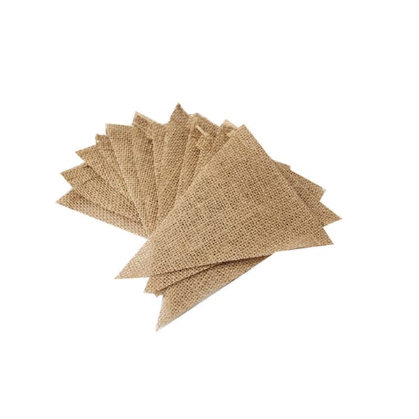 3,7 m Burlap Banner, Flaggirlander, 13 stk Jute Flaggirlander