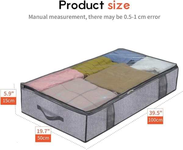 Fällbara Underbädds Påsar - 2-pack Filtar Kläder Täcken Stora