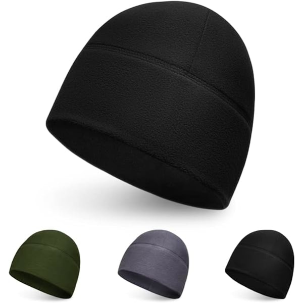 Taktisk Fleece Beanie – Varmt Vinterhue – Unisex – Lav Profil M