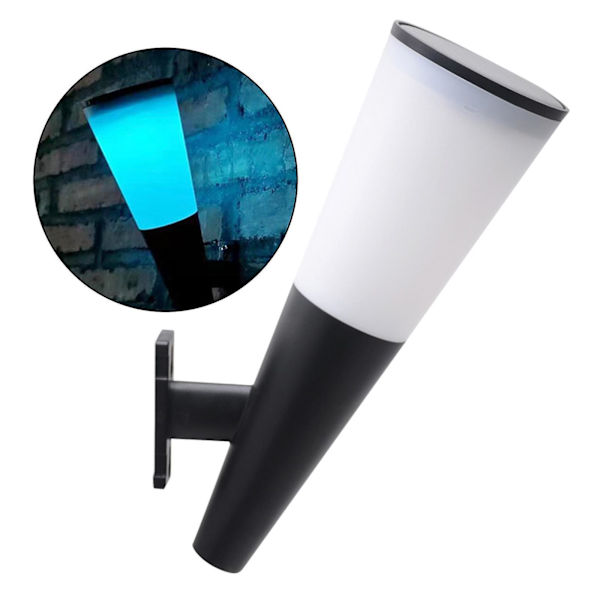 Solcellsdriven LED-vägglampa Färgrik Fackla För Trädgård Innergårdar