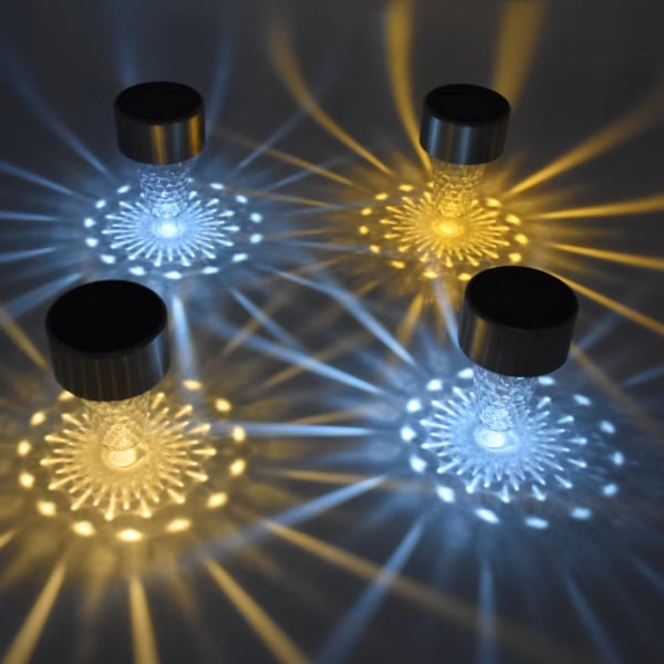 10 stk solcelledrevet plenlampe utendørs camping vanntett hage