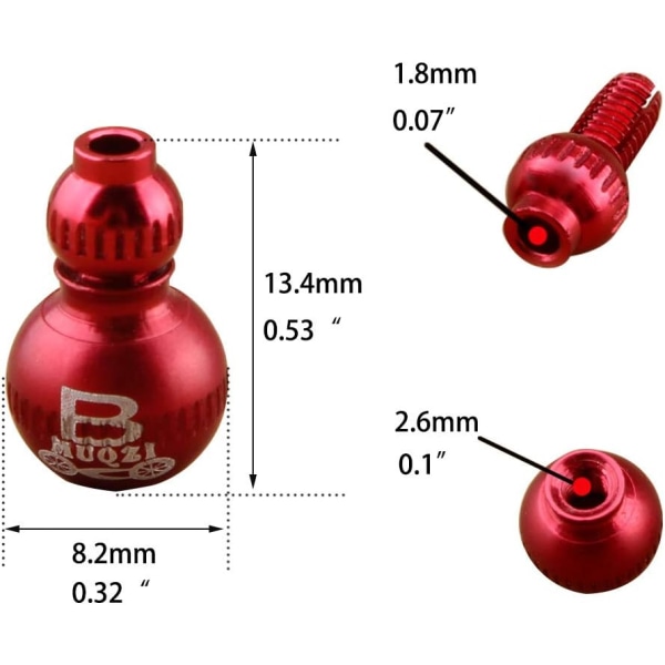 4 st Kabelslut för cykelbroms i aluminiumlegering, Cucurbit-form