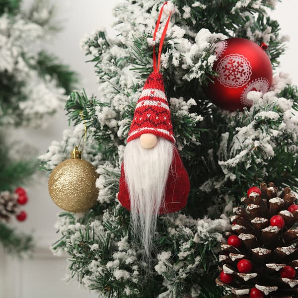 8 st juldekorationer ansiktslösa dockor hänge tomte