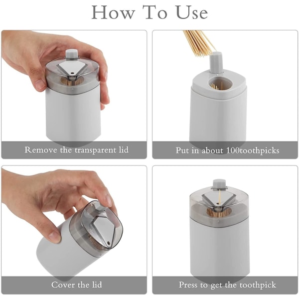 Toothpick Holder Dispensers, Pop-Up Automatic Tooth Pick Dispens