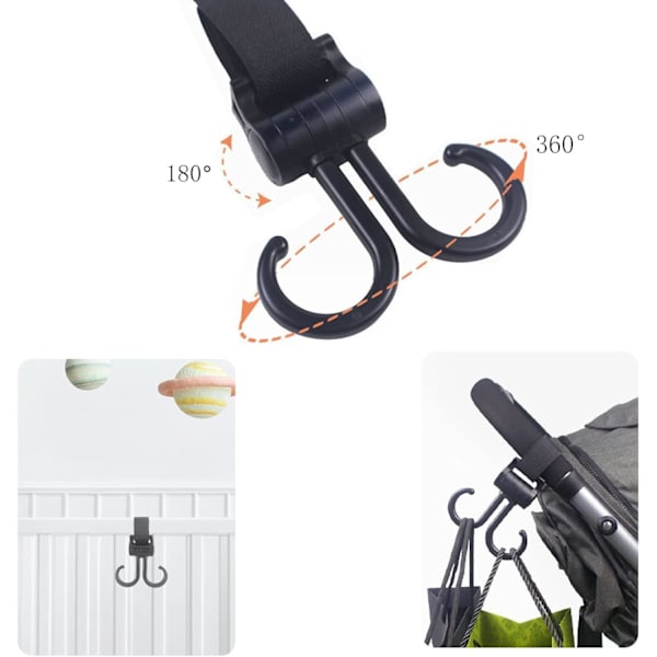 2-pack Buggy Clips Vagnklämmor Spädbarnsväska Klämmor, Vagnklämmor