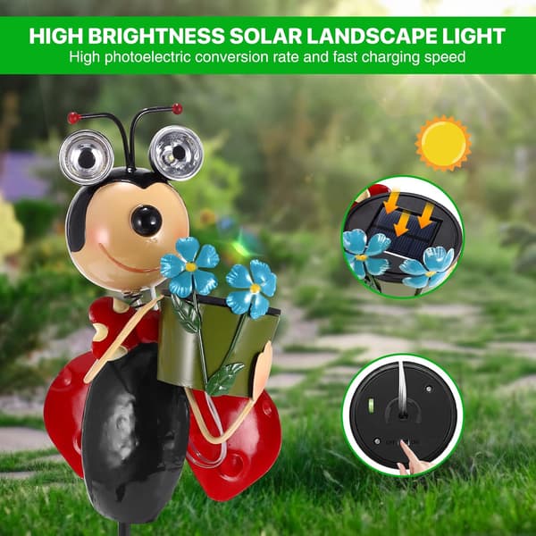 Solcellelampe til udendørs have, solcelledekoration havelampe, Wate