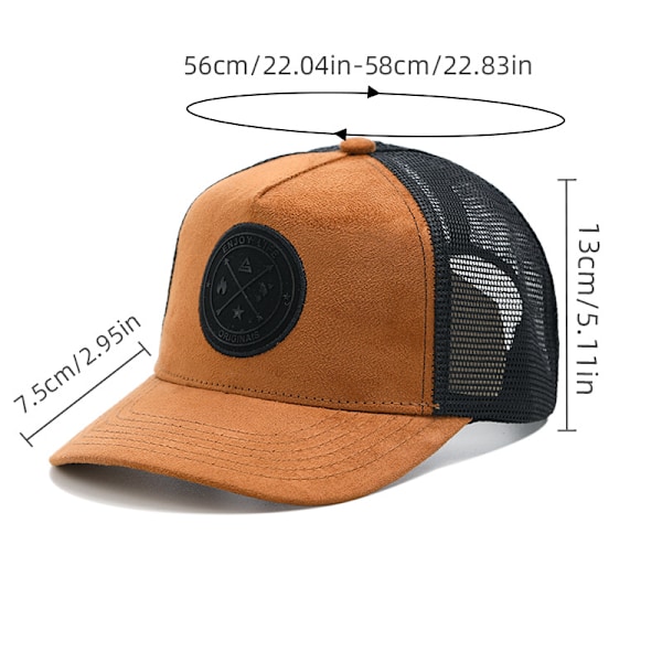 Mesh keps - för herr och dam basebollkeps 5-panel truckerkeps - bra snapbackstängning för jakt och vandring, blå
